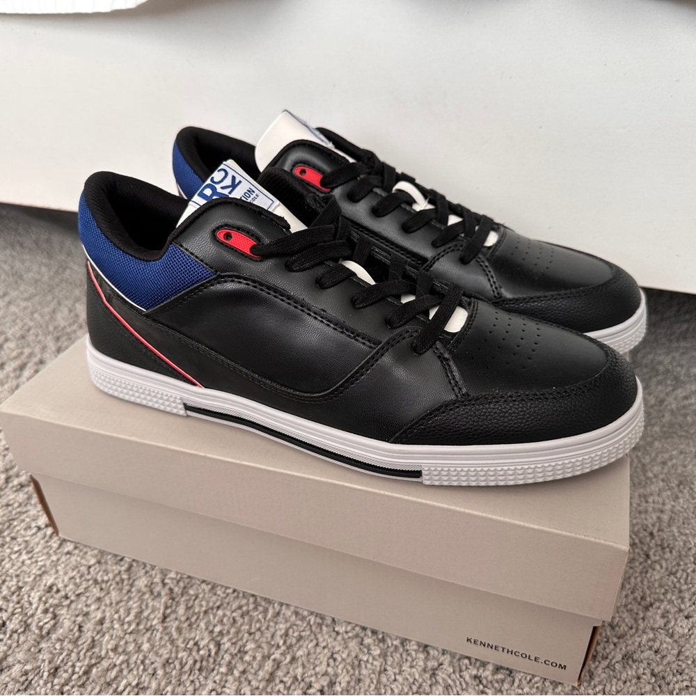 Kenneth Cole Men's Black and Blue Casual Sneakers